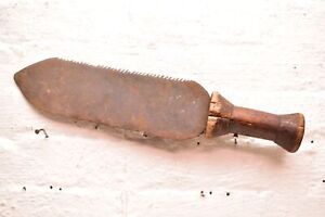 Antique Congo Old African Knife Kuba Dagger Weapon Kondo Tribal Sawtooth Rare