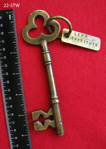 Rare Huge Brass Trefoil Skeleton Key Genuine Late 1800 S Museum Grade Old 6 Inch
