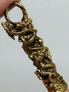 Magic Takrud Naga Holy Protect Talisman Wealth Luck Buddha Thai Amulet 