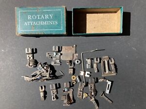 Vintage Lot White Rotary Sewing Machine Attachments Parts Etc Kenmore 
