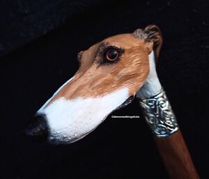 Personalized Greyhound Whippet Lurcher Collectors Walking Stick