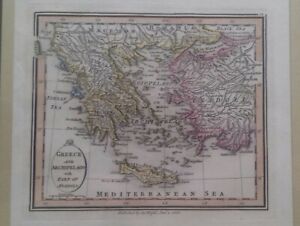1825 Greece And Archipelago Original Antique Wyld Atlas Miniature Map 