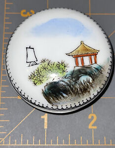 Chinese Porcelain Seal Paste Pot 2 1 4 Round