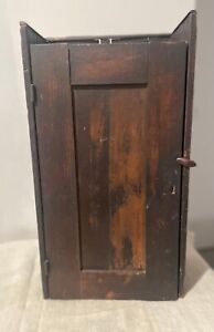 Early Small Brown Hanging Cupboard