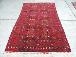 5x9ft Handmade Turkoman Beshir Wool Rug