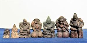  Japan Vintage Item Pottery Ebisu And Daikokuten Sons Together Retro Antique Pr