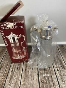 Fb Rogers Company Italy Silver Plate And Glass 2 Qt Chill It Pitcher W Ice Tube