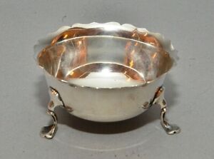 Antique 1898 English Chester Sterling Silver Salt Cellar Howell Oxford 2 2 Ozt