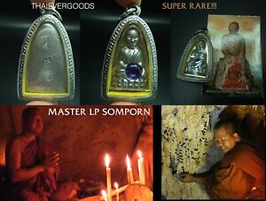 Summon Lp Tuad Leklai Ngern Yuang Embed Naga Gem Purple Lp Somporn Thai Amulet