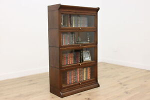 Oak Antique 4 Stack Lawyer Bookcase Or Bath Cabinet Grm 48259