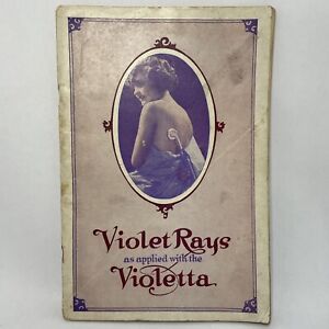 Antique Violetta Violet Ray Electrotherapy Medical Machine Instruction Manual