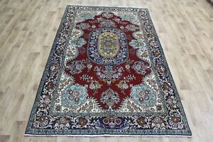 Fine Persian Q U M Rug Wool And Silk Elegant Floral Design 220 X 135 Cm