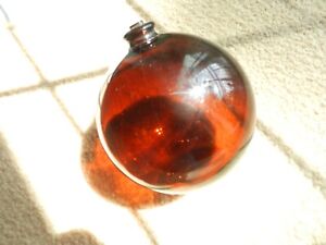 Vintage Nw Amber Glass Fishing Float 14 Circumference