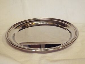Fb Rogers Round Small Silver Plate 8 1 8 Condiment Canape Or Serving Tray