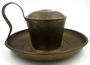 Antique Stillman S Safety Lamp Cup Saucer Finger Lamp Brass Aug 19 1902 Patent