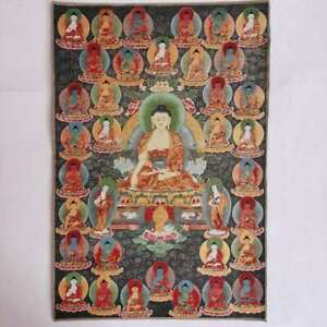 36 Tibet Tibetan Cloth Silk Buddhism 10000 Buddha Tathagata Tangka Thangka 265
