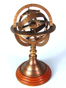 Vintage Brass Armillary Sphere G Gobille Paris 9 5 Astronomical Instrument