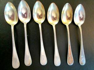 6 Antique German 800 Silver Spoons 1920 Art Deco Wurttemberg 74 Grams Mono D 
