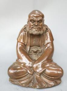 Exquisite Collect Chinese Pure Brass Bodhidharma Buddha Statue