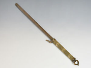 Japanese Antique Jitte Jutte Jyutte Old Police Iron Catching Tool 38cm 332g F S