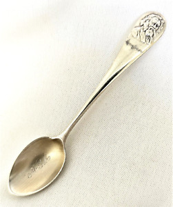 Henry Wadsworth Longfellow Sterling Silver Souvenir Spoon Poet Poetry Vtg 4 