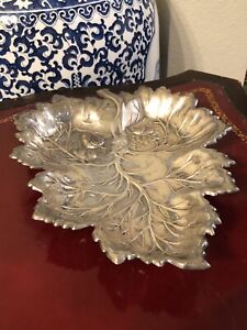 Antique Sterling Silver Candy Dish Strawberry Centerpiece Bowl Signed W 925