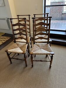 Set Of Four French Antique Wood Chairs