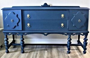 Vintage Re Painted Jacobean Sideboard Dining Room Area Buffet Server