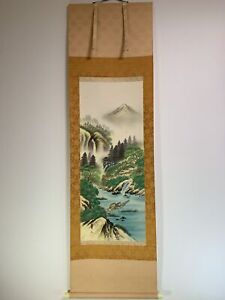 Hanging Scroll Japanese Art Painting Kakejiku Vintage Hand Paint Picture 938