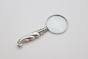 Antique Sterling Silver Handled Magnifying Glass Hallmarked Birmingham