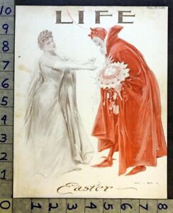 1905 Devil Satan Temptation Bouquet Easter Henry Hutt Art Life Art Cover Fc2902