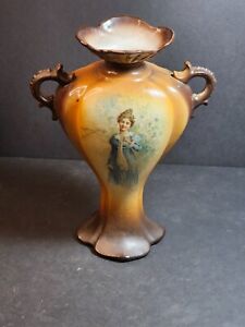 Vintage Duchess 10 Two Handled Pottery Vase From The Late 1890s