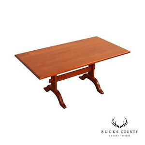 Hunt Country Furniture Custom Crafted Solid Cherry Trestle Dining Table