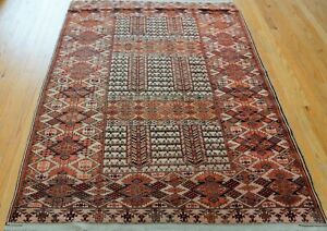 Turkmen Ensi Yomud Vintage Tribal Handmade Wool Rug Silk Foundation 4 6 X 6 