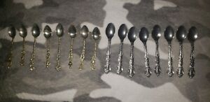 Exquisite 16 Antique Vintage Demi Tea Spoons With 1 Box