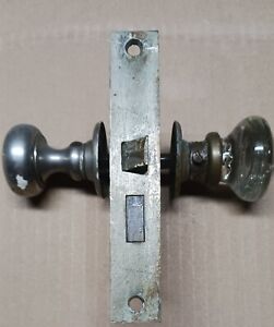 Sargent Mortise Door Skeleton Key Lock 1 Glass Knob Key Hole Escutcheons Salvage