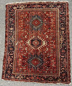 Antique Karaja Hand Made Exquisite Rug 6 1 4 X 4 3 4 Early 1900 S