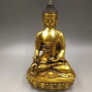 12 Bronze Copper Brass Carved Sakyamuni Tathagata Bhaisajyaguru Buddha
