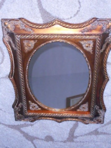 Vintage Large Ornate Framed Mirror 27 X 24 
