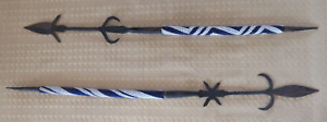 Antique Zulu Tribal Spears With Decorative Beads 