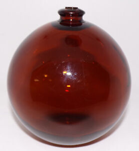 Vintage Red Amber Nw Northwestern Glass Company Glass Ball Net Float