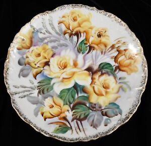 Fabulous 8 1 4 Signed J Macy Floral Cabinet Plate