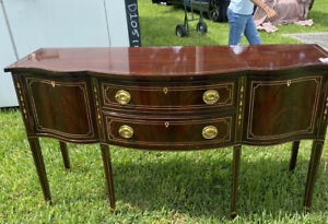 Stickley Sideboard Chestnut Inlay Gallery Mahogany Credenza Buffet Table