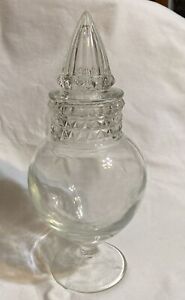 Tiffin Apothecary Jar Globe Pedestal Style With Lid 10 5 