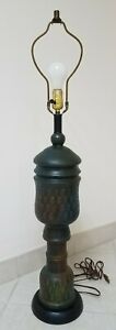Rare Mcm 1960 65 Aldo Londi Etruscan Table Lamp For Bitossi Italian Pottery