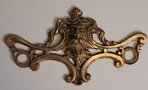 Antique Ormolu Gilt Brass Furniture Mount Bronze Victorian Gothic Face Ornate