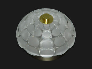 Rare Vintage Kalmar Wall Ceiling Sconce Patterned Glass Plafonnier 60s 8 
