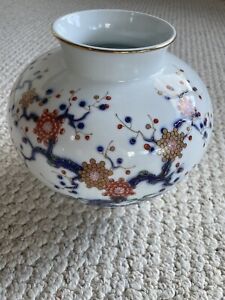 Vintage Japanese Porcelain Fukagawa Arita Imari Vase Antique Rare