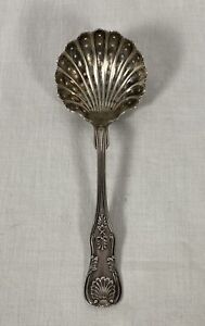 Antique Pierced Service Spoon Coin Silver R W Wilson Phila C 1825 King Pattern