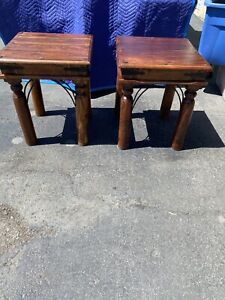 Antique End Tables Pair